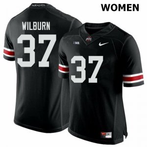 Women's Ohio State Buckeyes #37 Trayvon Wilburn Black Nike NCAA College Football Jersey Original MHS8844GO